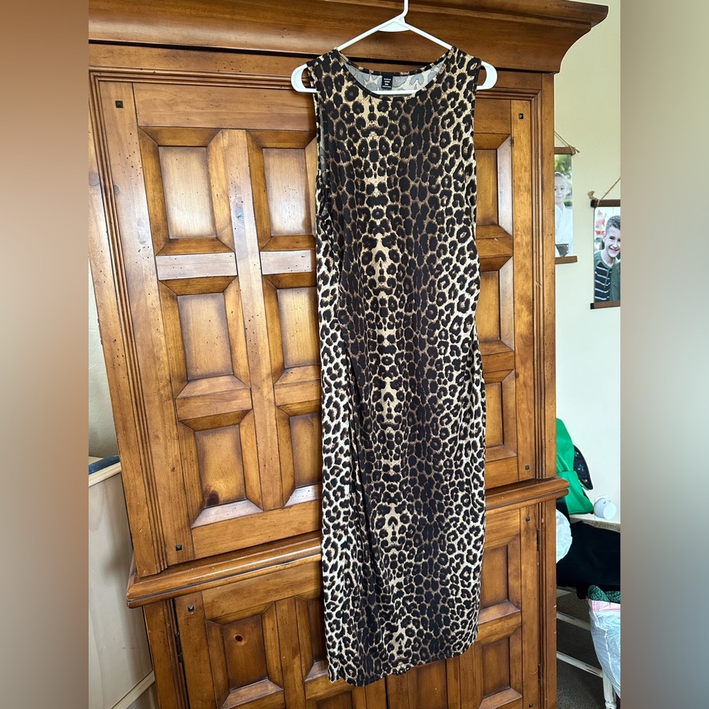 SHEIN Leopard Print Maxi Dress